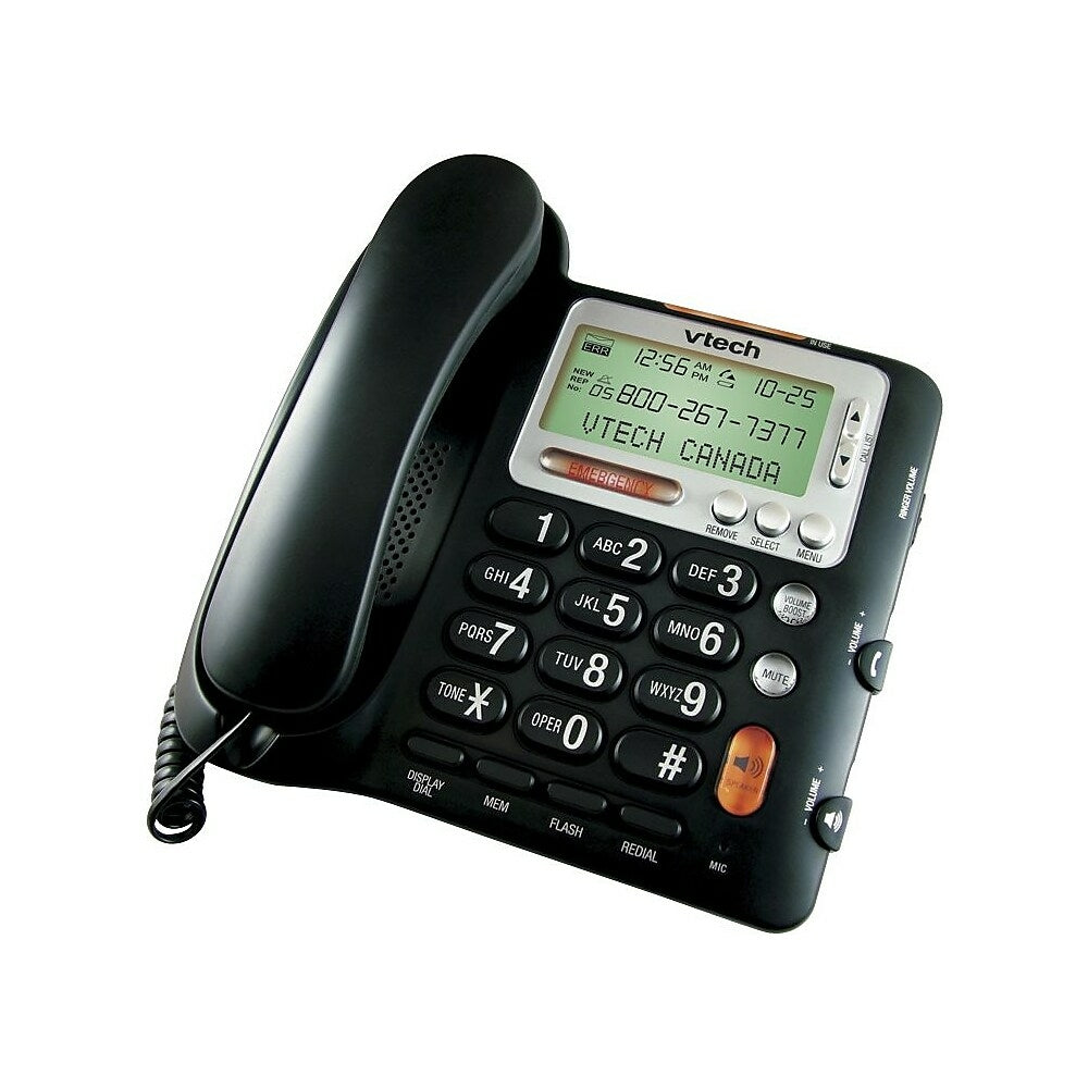 Image of Vtech CD1281 Corded Phone With Speakerphone, Black