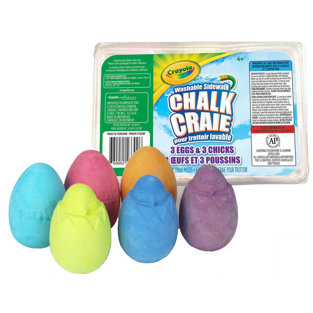 Image of Crayola Egg & Chick Chalk - 6 Pack