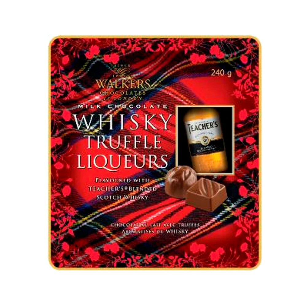 Image of Walkers Teachers Whisky Liqueur Chocolate Truffle Tin - 200g