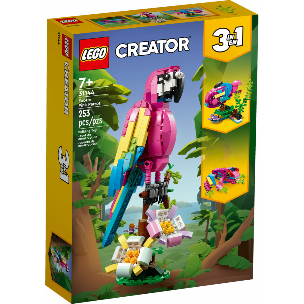 Image of LEGO Creator 3-in-1 Exotic Pink Parrot Playset - 253 Pieces