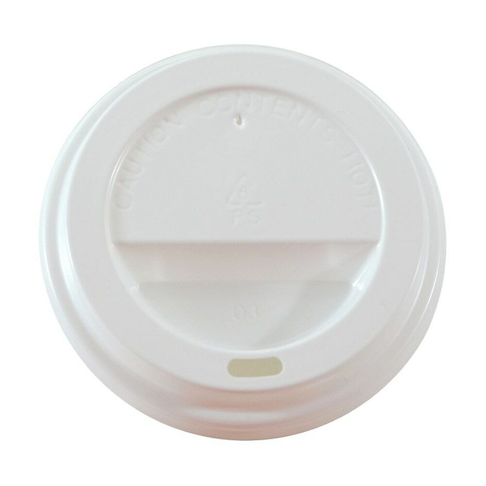 Image of Tannex Dome Lid for 10oz, 12oz, 16oz Paper Coffee Cups, White, 1000 Pack