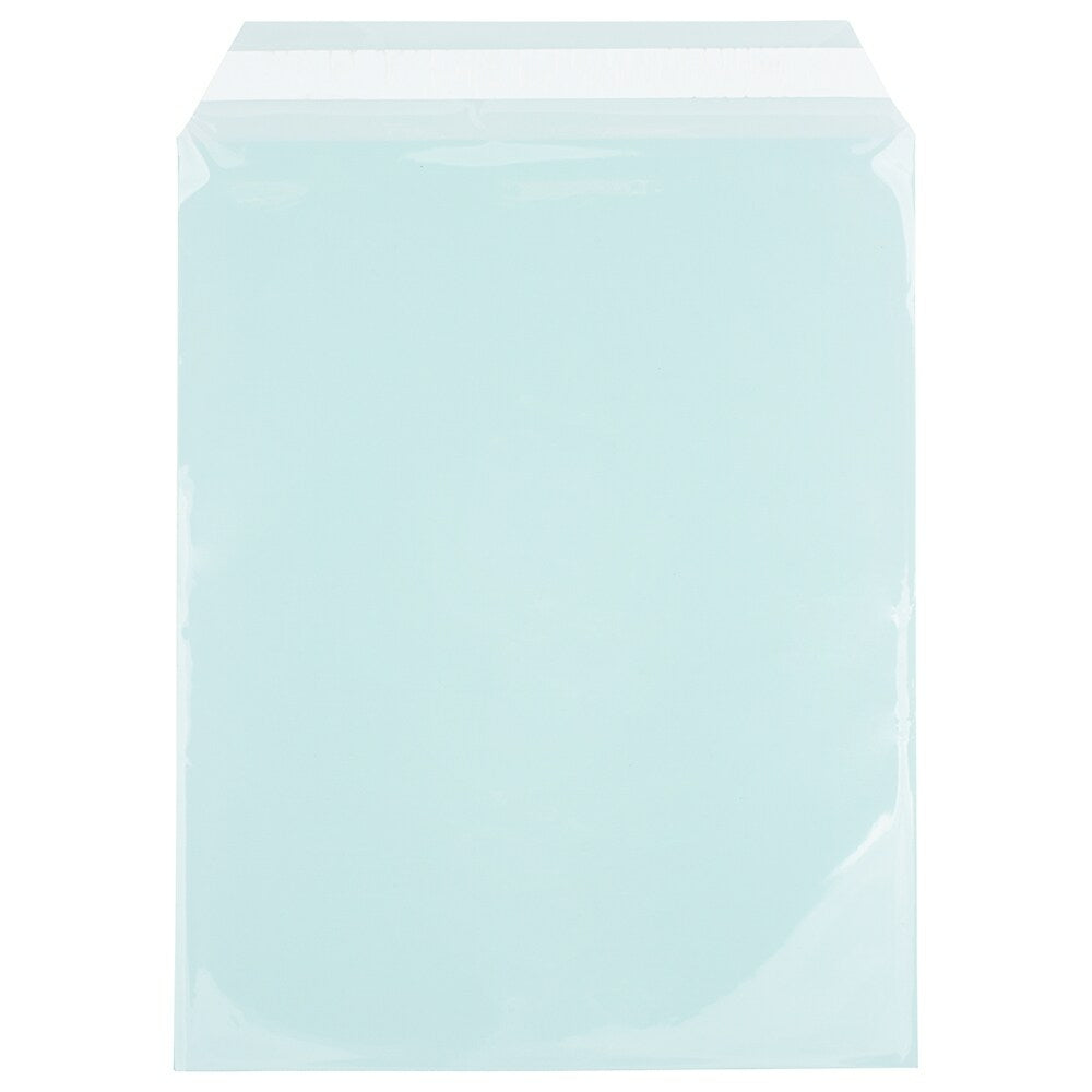 Image of JAM Paper Cello Sleeves, 8 15/16 x 11.25, Aqua Blue, 100 Pack (811BL1)