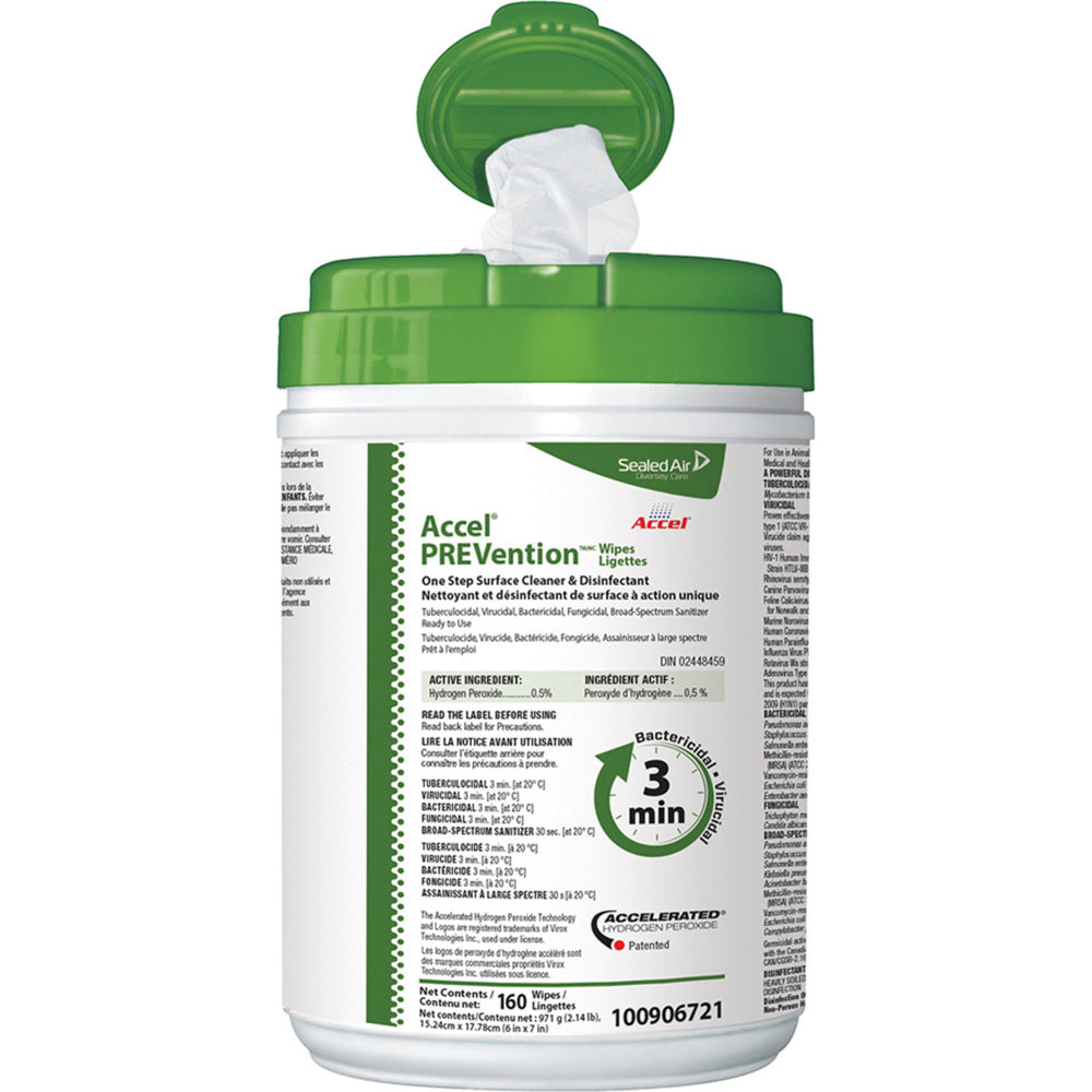 Image of Diversey Accel PREVention Wipes - 160 Wipes