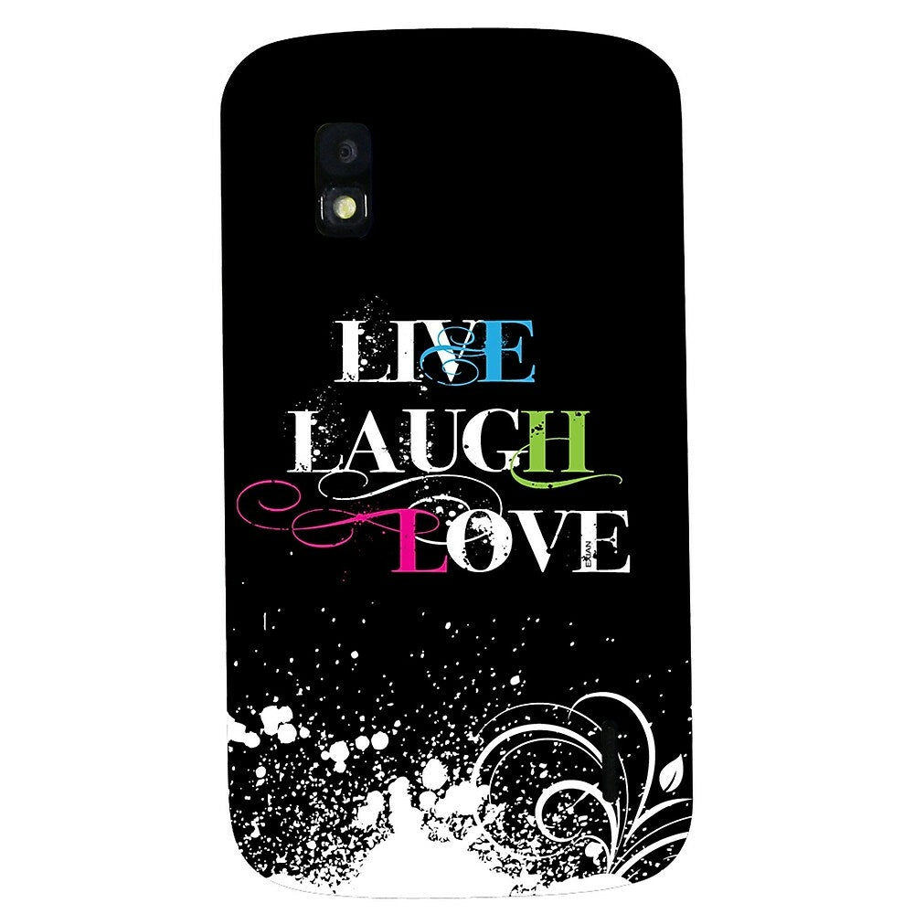 Image of Exian Case for Google Nexus 4 - Live Laugh Love 2, Black