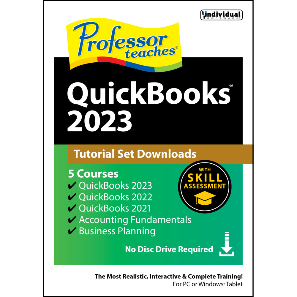Image of Individual Software Professor Teaches QuickBooks 2023 Tutorial Set [Digital Code]