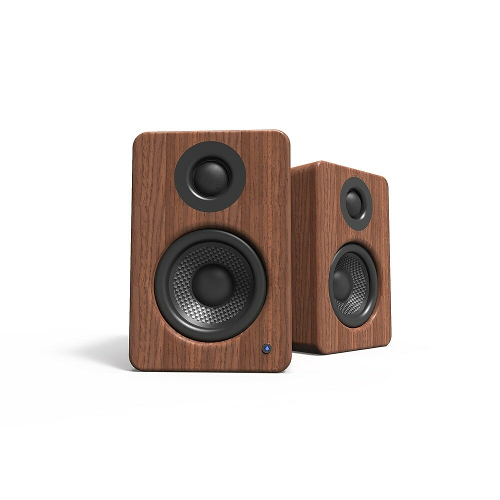 Image of Kanto YU2 Powered Desktop Speakers with Built-in USB DAC - Walnut - 2 Pack
