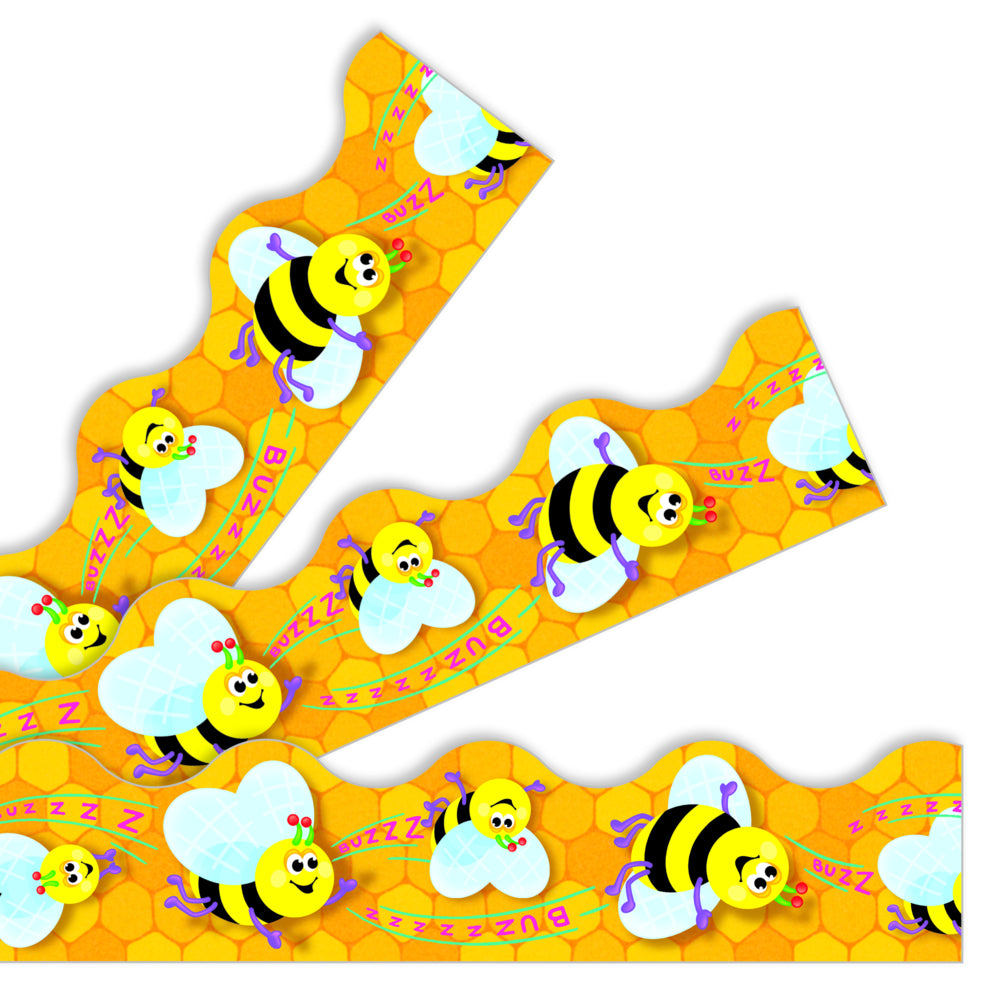 Image of TREND Busy Bees Terrific Trimmers - 2.25" W x 39" L - 12 Pack, Multicolour