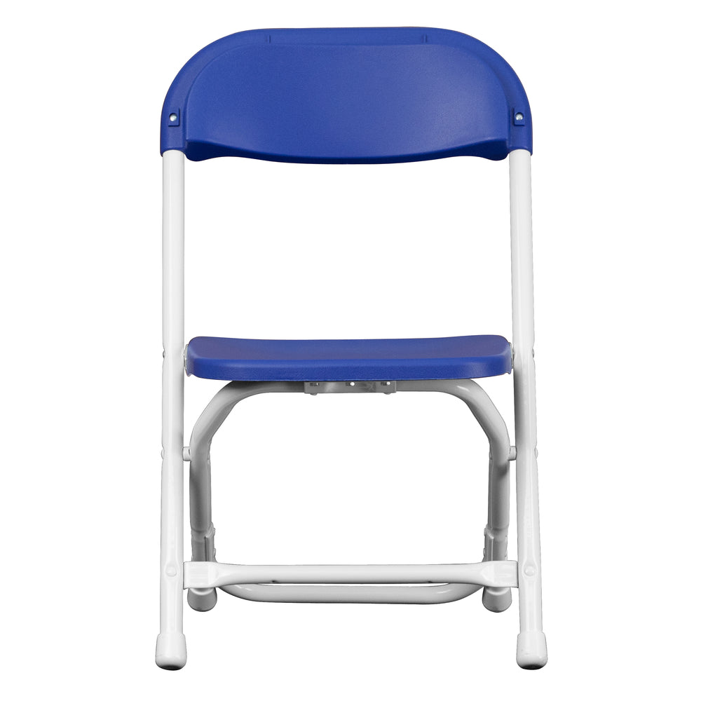 Image of Flash Furniture Kids Blue Plastic Folding Chair - 10 Pack