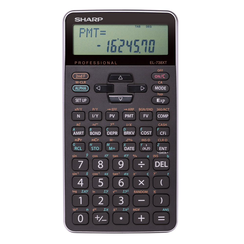 Image of Sharp 10 Digit Financial Calculator 2 Line LCD Display