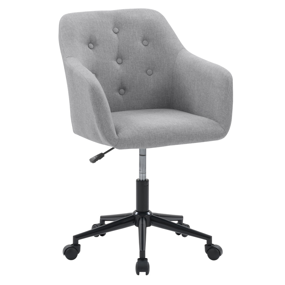 Image of CorLiving Marlowe Upholstered Button Tufted Task Chair - Light Grey