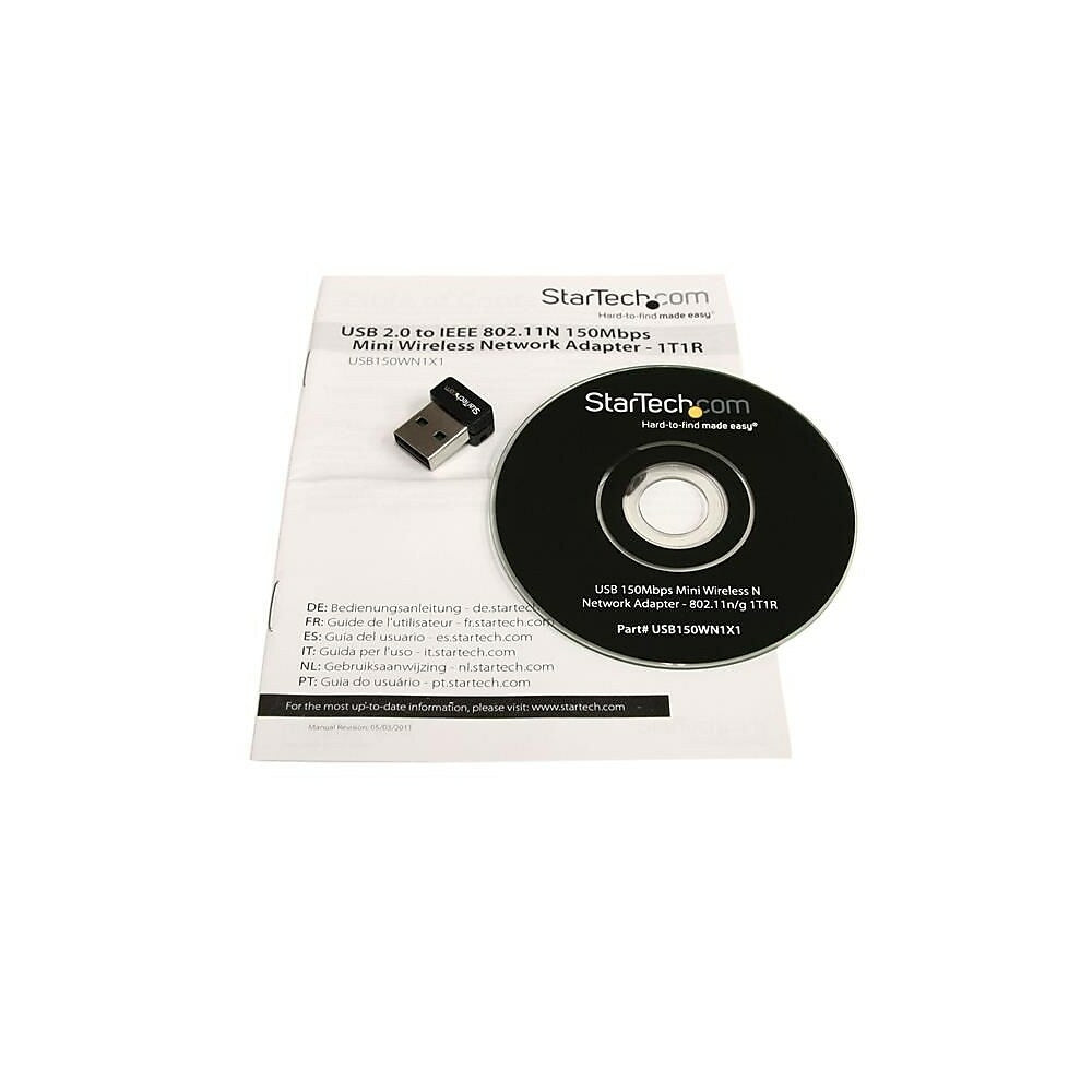 Image of StarTech USB 150Mbps Mini Wireless N Network Adapter, 802.11n/g 1T1R