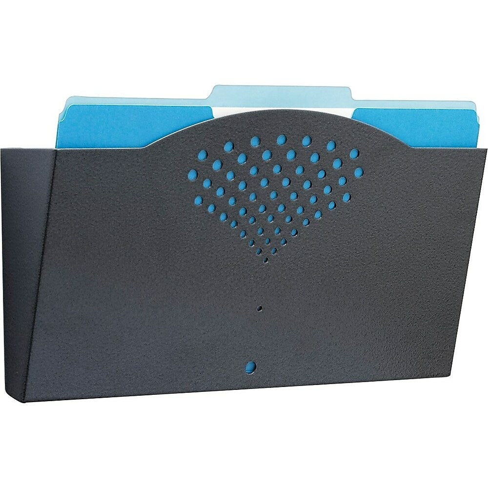 Image of Safco Steel Wall Pocket, Legal-Size, Black