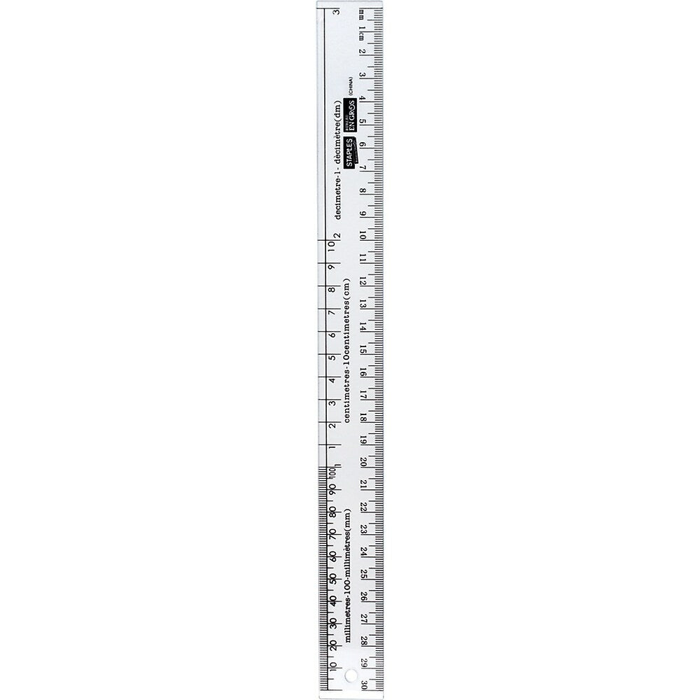 Image of Staples 30cm Acrylic Metric Ruler