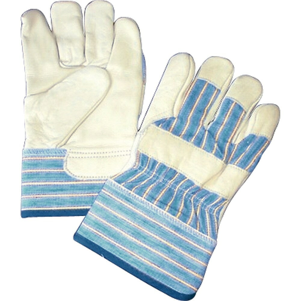 Image of Gants Laurentide, Lined Gloves, One Size, Grain Cowhide Palm, Cotton Fleece Inner Lining - 12 Pack