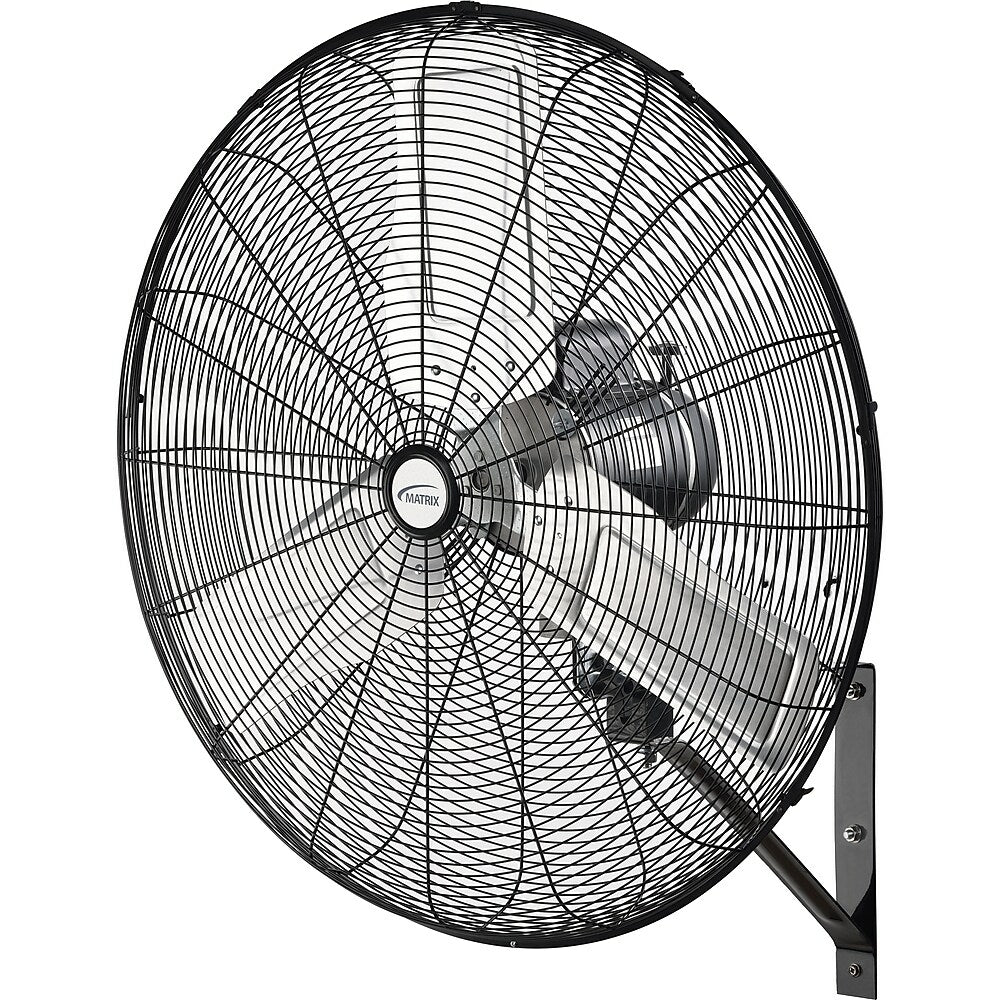 Image of Matrix Industrial Products, Oscillating Wall Fan, Industrial, 30" Dia., 2 Speeds, Grey