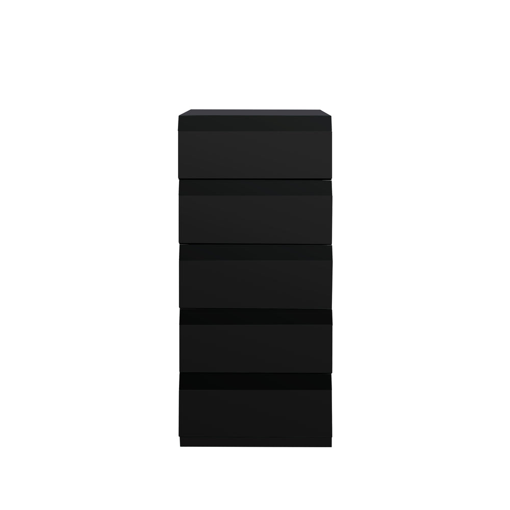 Image of Simply 5-Drawer Metal Storage Unit - Black
