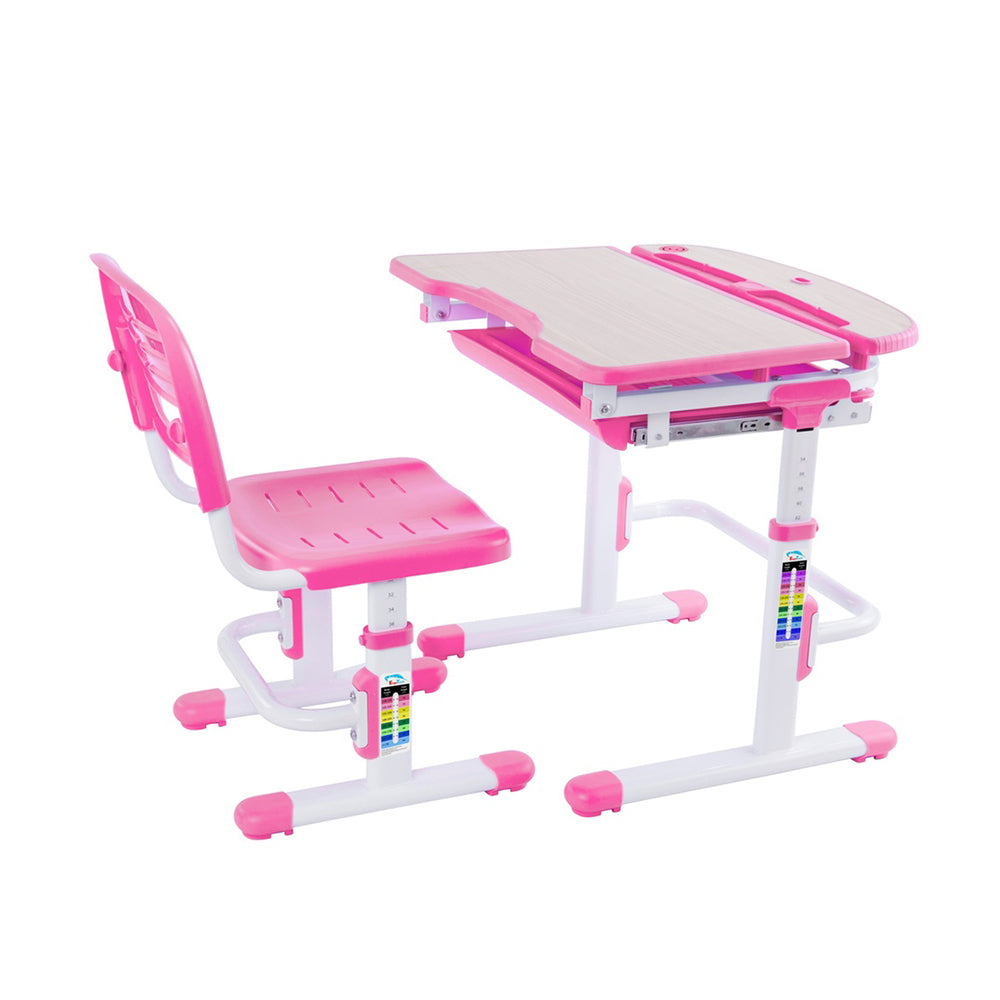 Image of United Canada Aristotle - Adjustable Kids Desk & Chair - Pink