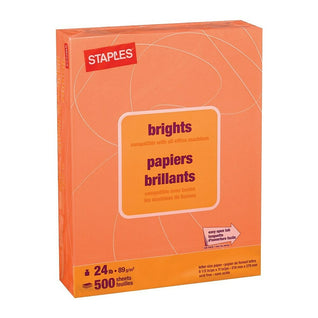8.5 x 11 Orange Neon Bright Fluorescent Colored Paper | 20lb Bond (75GSM)  Paper | 500 Sheets - 1 Ream