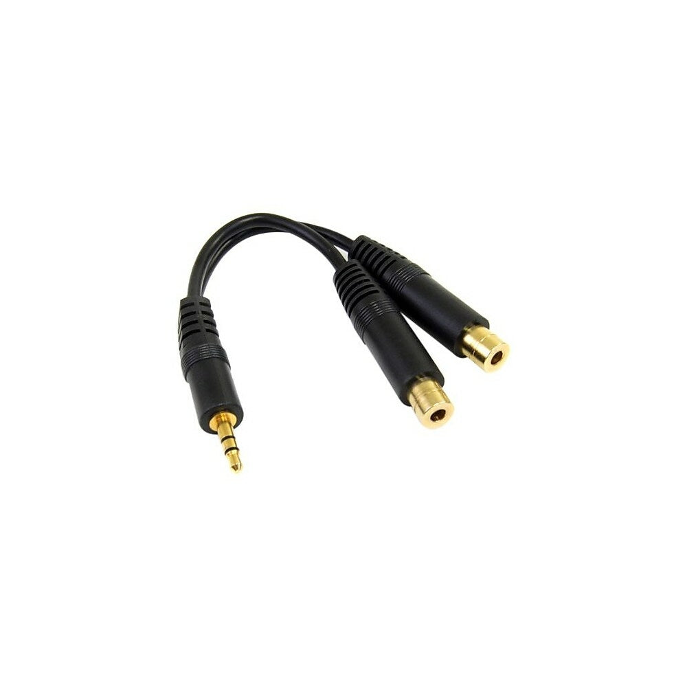 Image of StarTech 6In Stereo Splitter Cable, 3.5Mm Male To 2X 3.5Mm Female