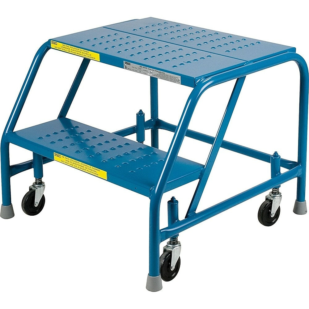 Image of Kleton Rolling Step Stands, 2 Steps, Blue