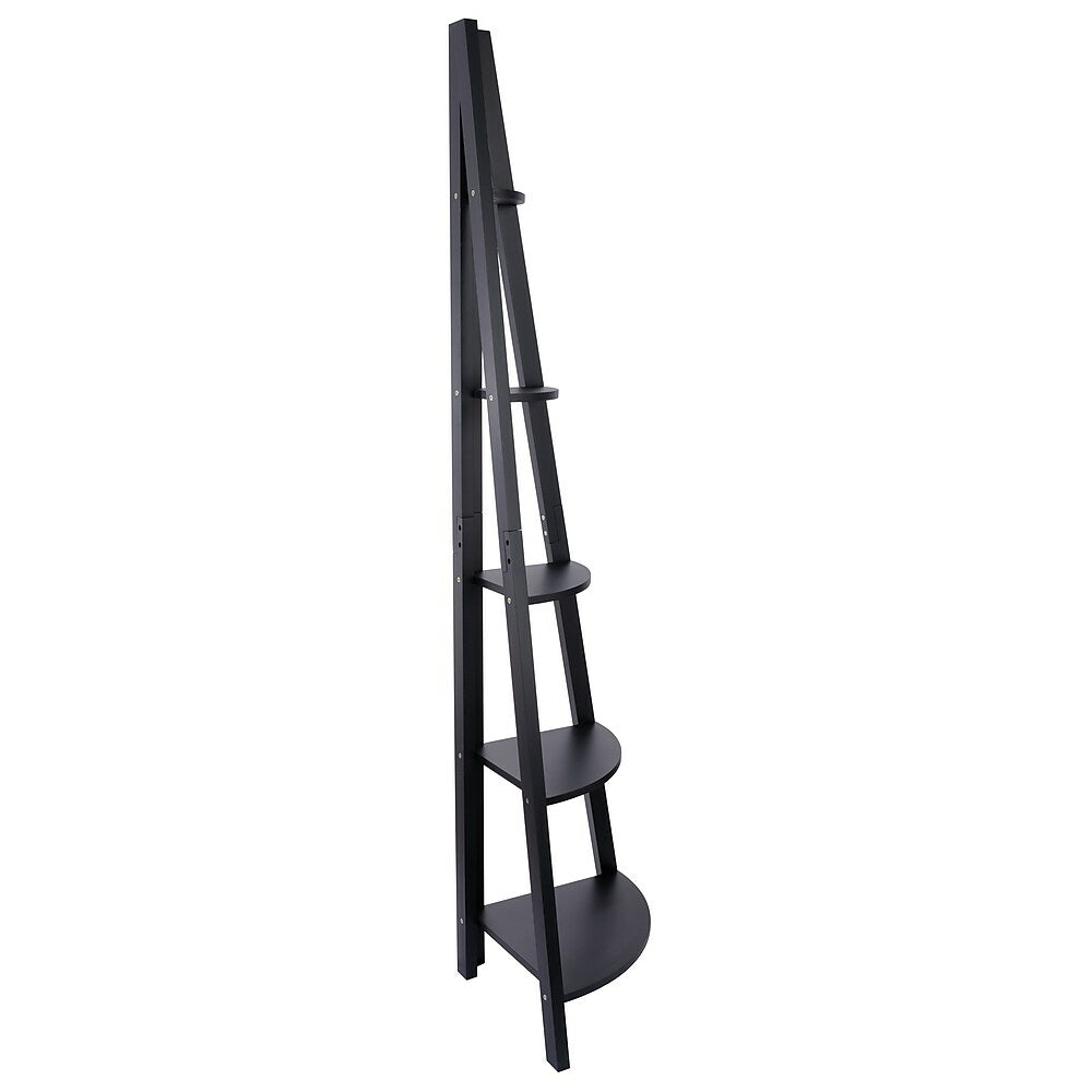 Image of kieragrace Providence Bailey Corner Shelf - Black, 5-Tiered, Matte Finish