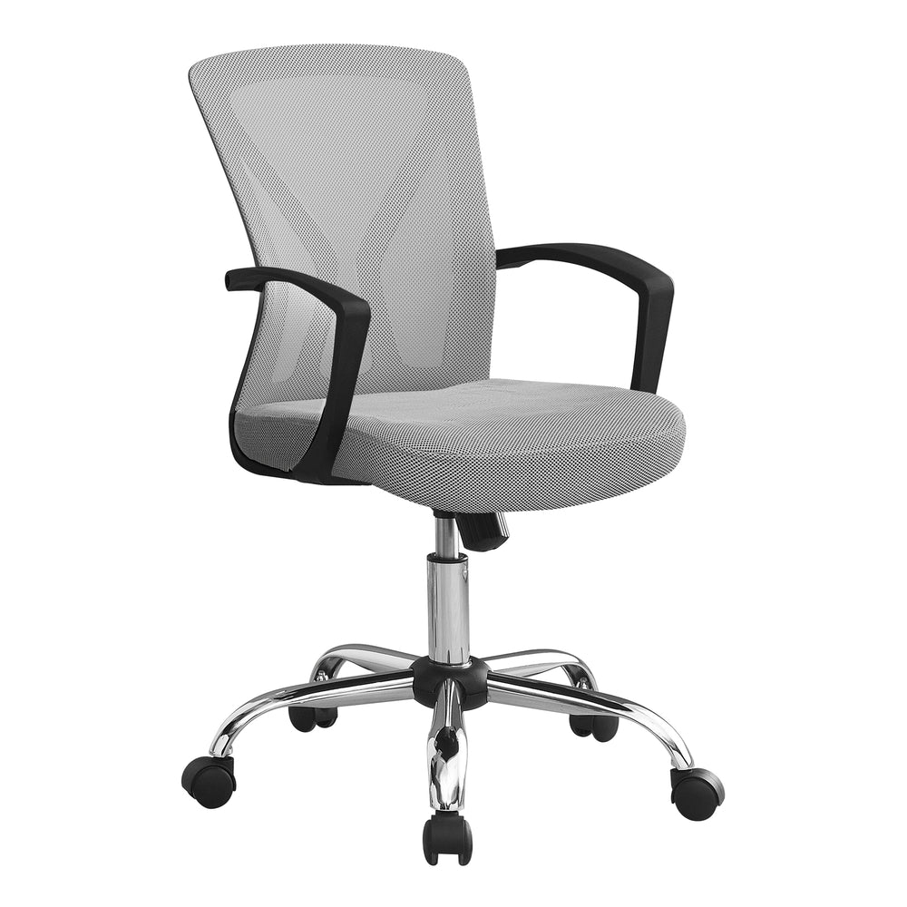 Image of Monarch Specialties - 7461 Office Chair - Swivel - Ergonomic - Armrests - Computer Desk - Work - Metal - Grey