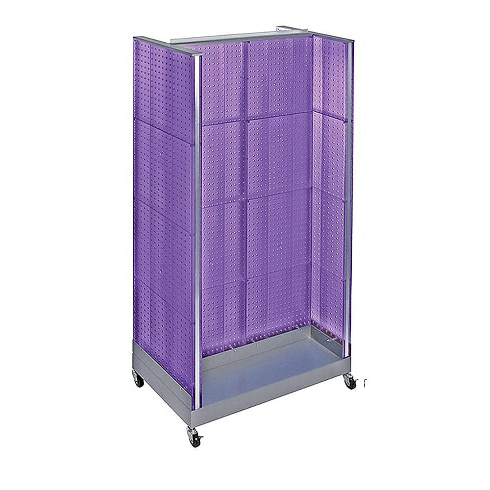 Image of Azar Displays H-Shaped Pegboard Display, 66" x 36", Purple (700432-PUR)