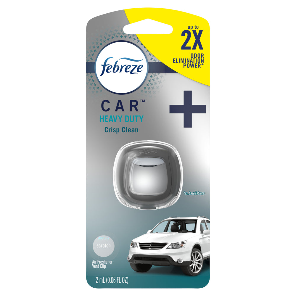 Image of Febreze Car Heavy-Duty Air Freshener Vent Clip - Crisp Clean