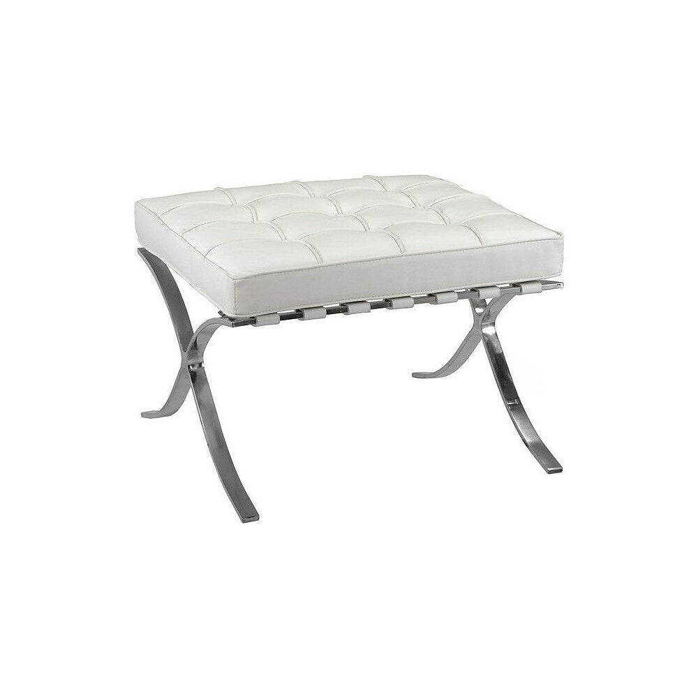 Image of Barcelona Ottoman, White