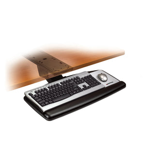 Plateau de clavier sous le bureau coulissant avec pince, tiroir de clavier  d'ordinateur à hauteur réglable, plate-forme d'extension de table  d'ordinateur pour taper ( Color : White , Size : 65x25cm/25 