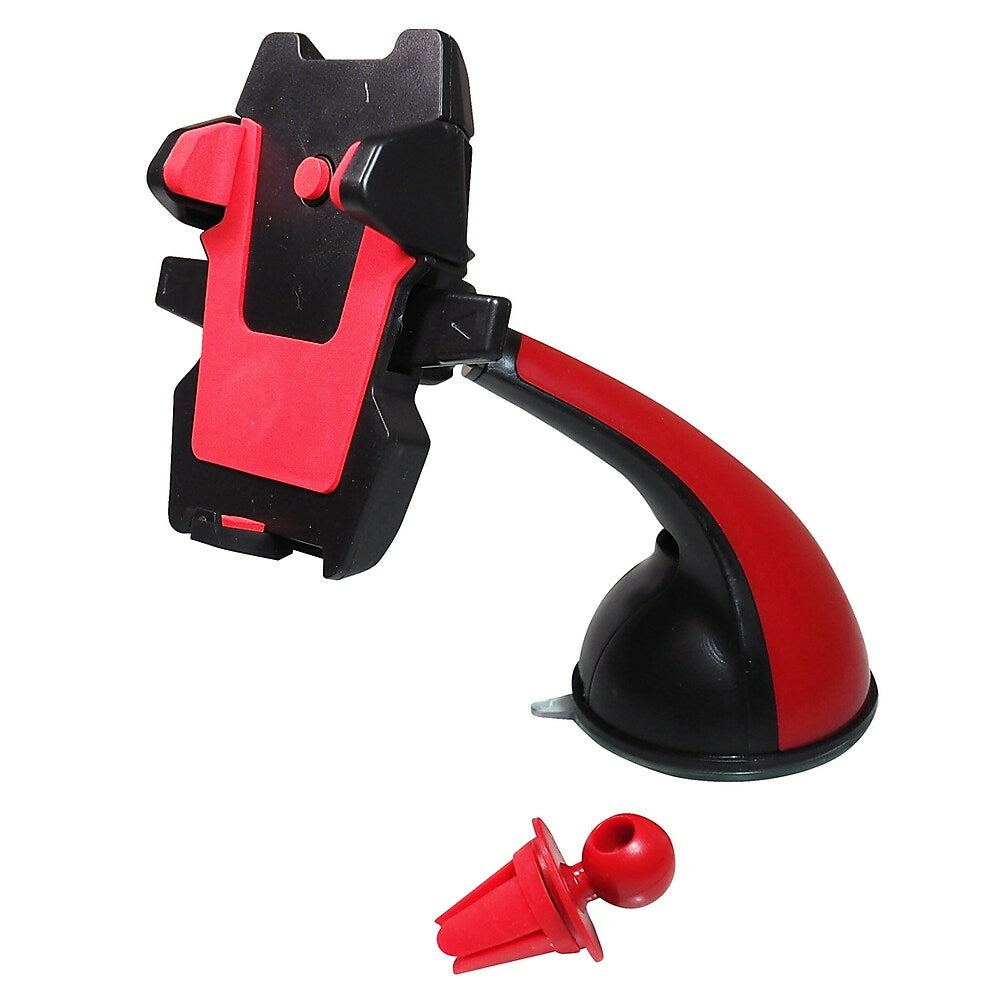 Image of Exian Mobile Car Mount Holder Windshield/Air Vent, Red (CAR-023-RED)