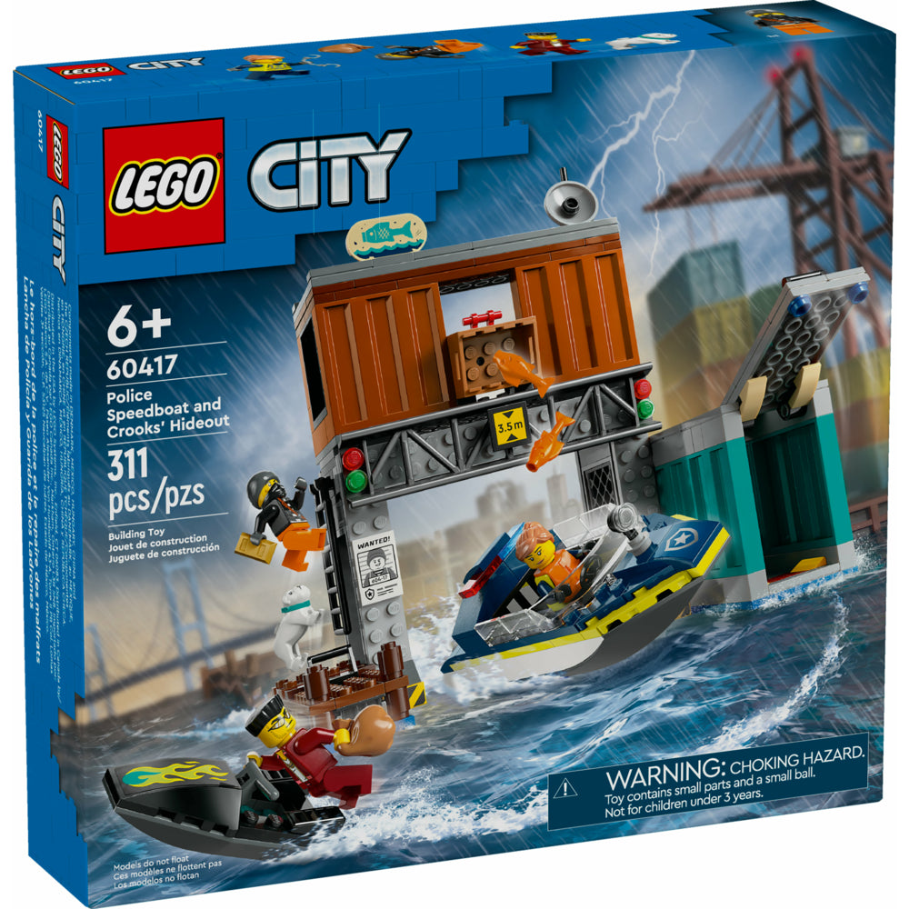 Image of LEGO City Police Speedboat & Crooks' Hideout