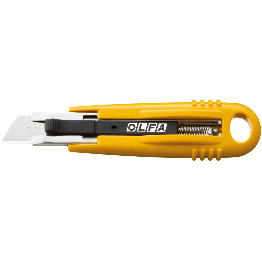 Image of OLFA SK-4 Semi-Automatic Self-Retracting Safety Knife - Yellow