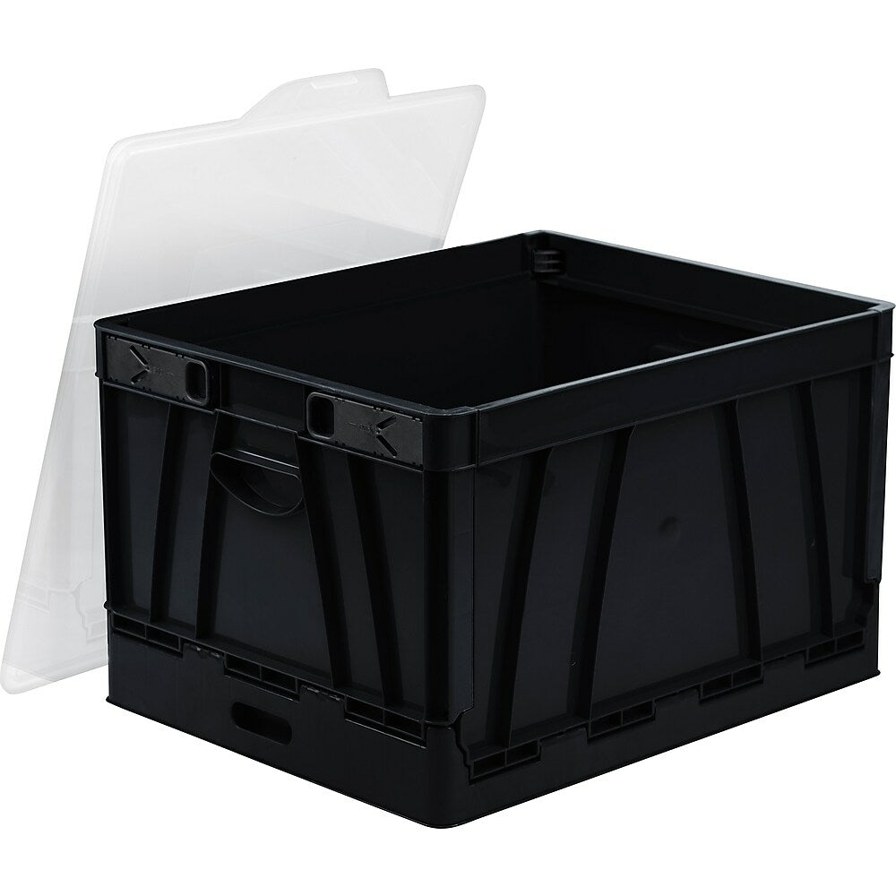 Image of Storex Letter/Legal Collapsible Crate, Black