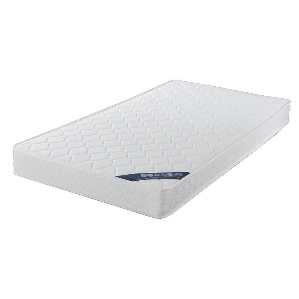 Image of Brassex 6.5' Foam Twin Mattress, White