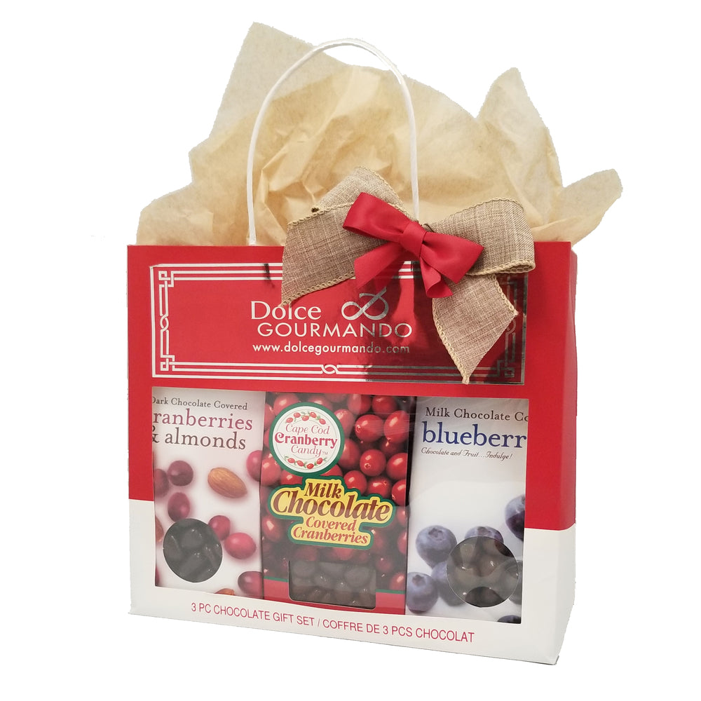 Image of Dolce & Gourmando Chocolate Covered Fruit Treats Gift Bag