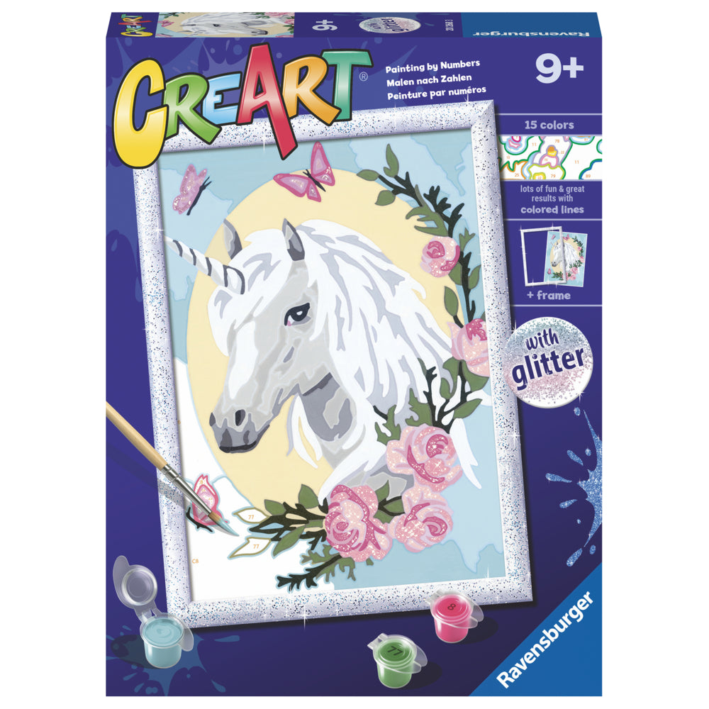 Image of Ravensburger CreArt Unicorn Portrait Painting by Numbers Series D