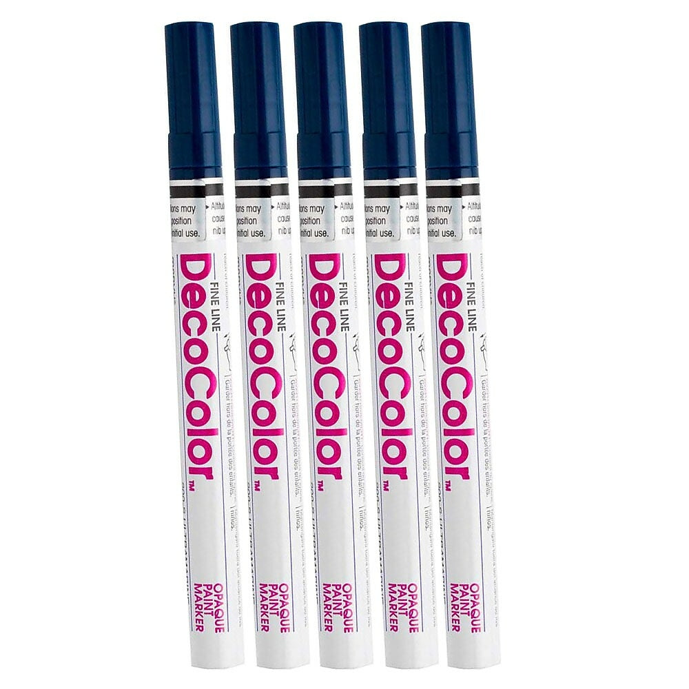 Image of Marvy Uchida Fine-Point Opaque Paint Marker - Ultra Marine Blue - 5 Pack (7665911g)
