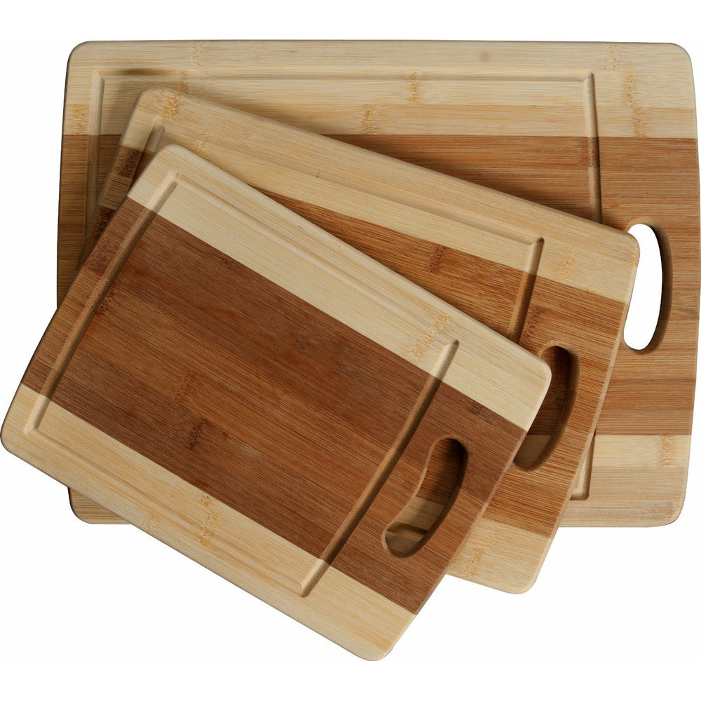 Image of Heim Concept 3-Piece Organic Bamboo Cutting Board Set with Drip Groove