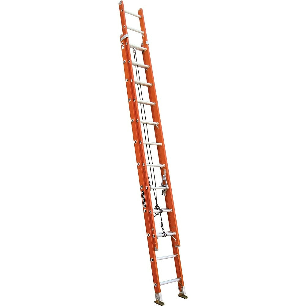 Image of Louisville 24' Ladder Industrial Heavy-Duty Fibreglass Extension Ladders, Fibreglass (FE3224), Yellow