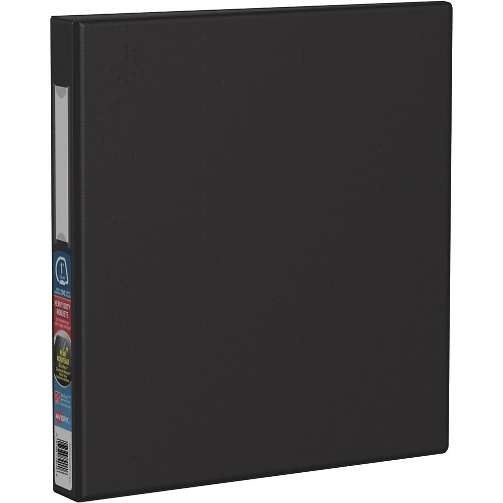 Image of Avery Heavy Duty Binder, 1" Sized One Touch Locking D Rings, Black, (79990)