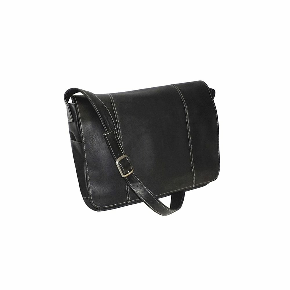 Image of Royce Leather 13" Laptop Messenger Bag - Black