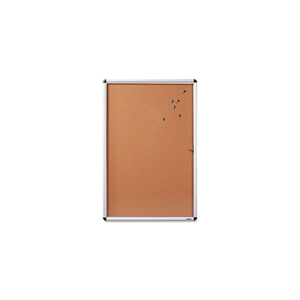 Image of Enclosed Bulletin Board, Cork, 24" x 36", Natural/AM Frame
