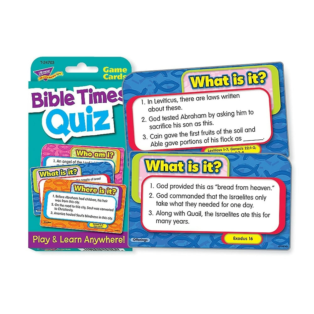 Image of Trend Enterprises Challenge Cards, Bible Times Quiz (T-24703)