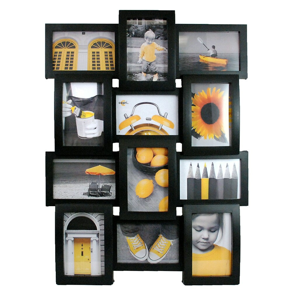 Image of Nexxt Curve Picture Collage Wall Frame, 4" x 6", Black