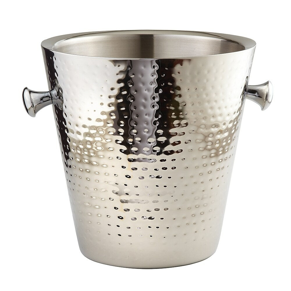 Image of Elegance Double Wall Hammered Champagne Bucket, Yellow