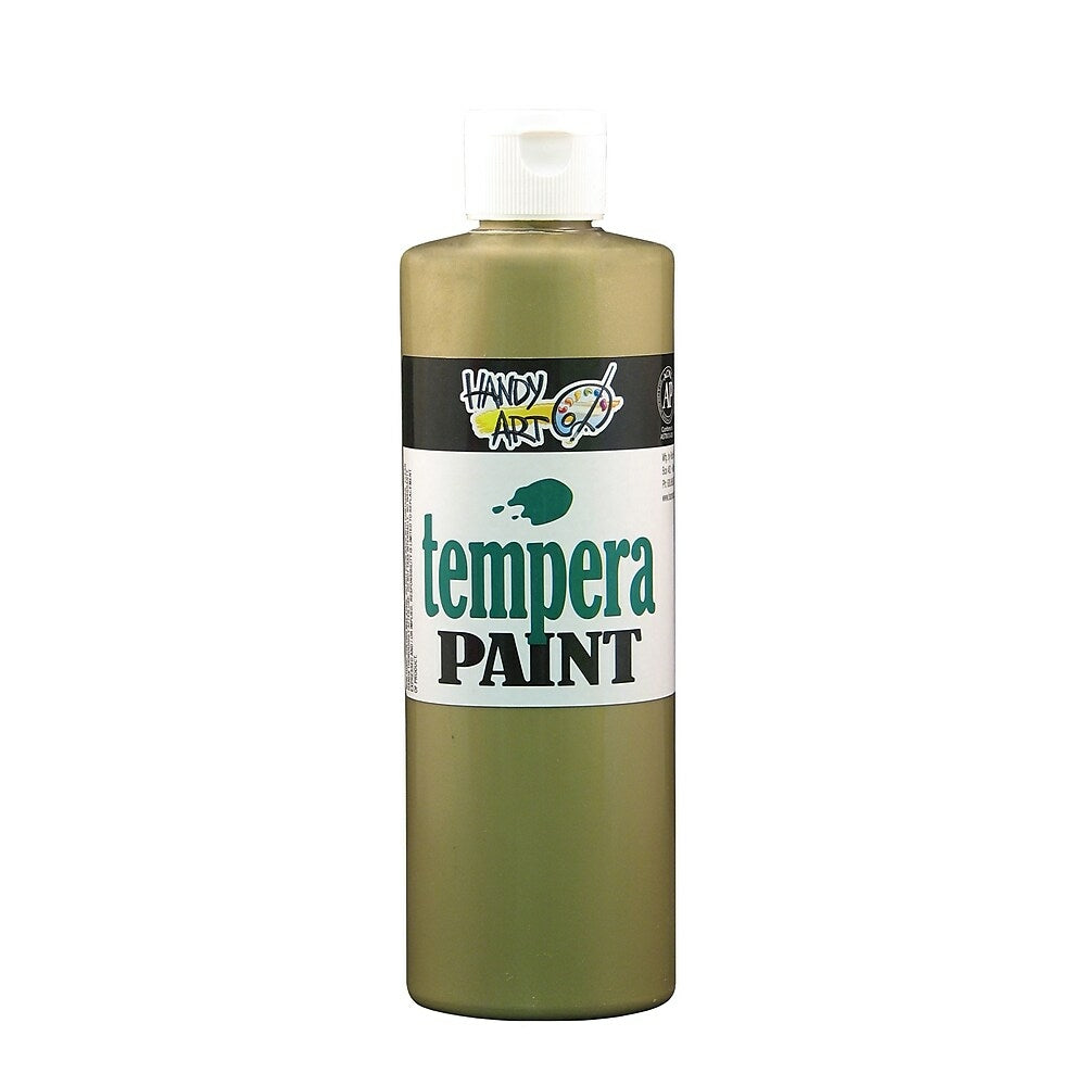 Image of Handy Art 231-160 Tempera Paint Metallic, 16oz, Brass, 12 Pack