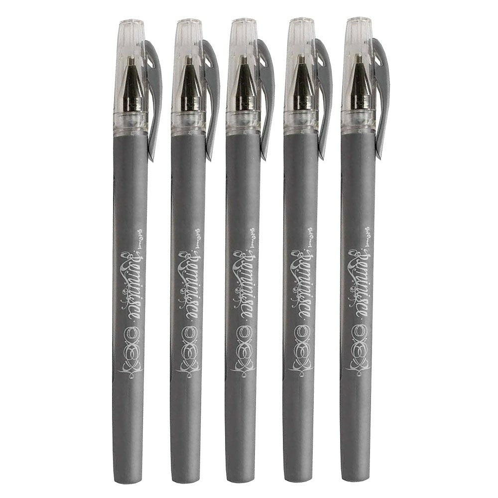 Image of Marvy Uchida Gel Pens - 0.7 mm - Silver - 5 Pack