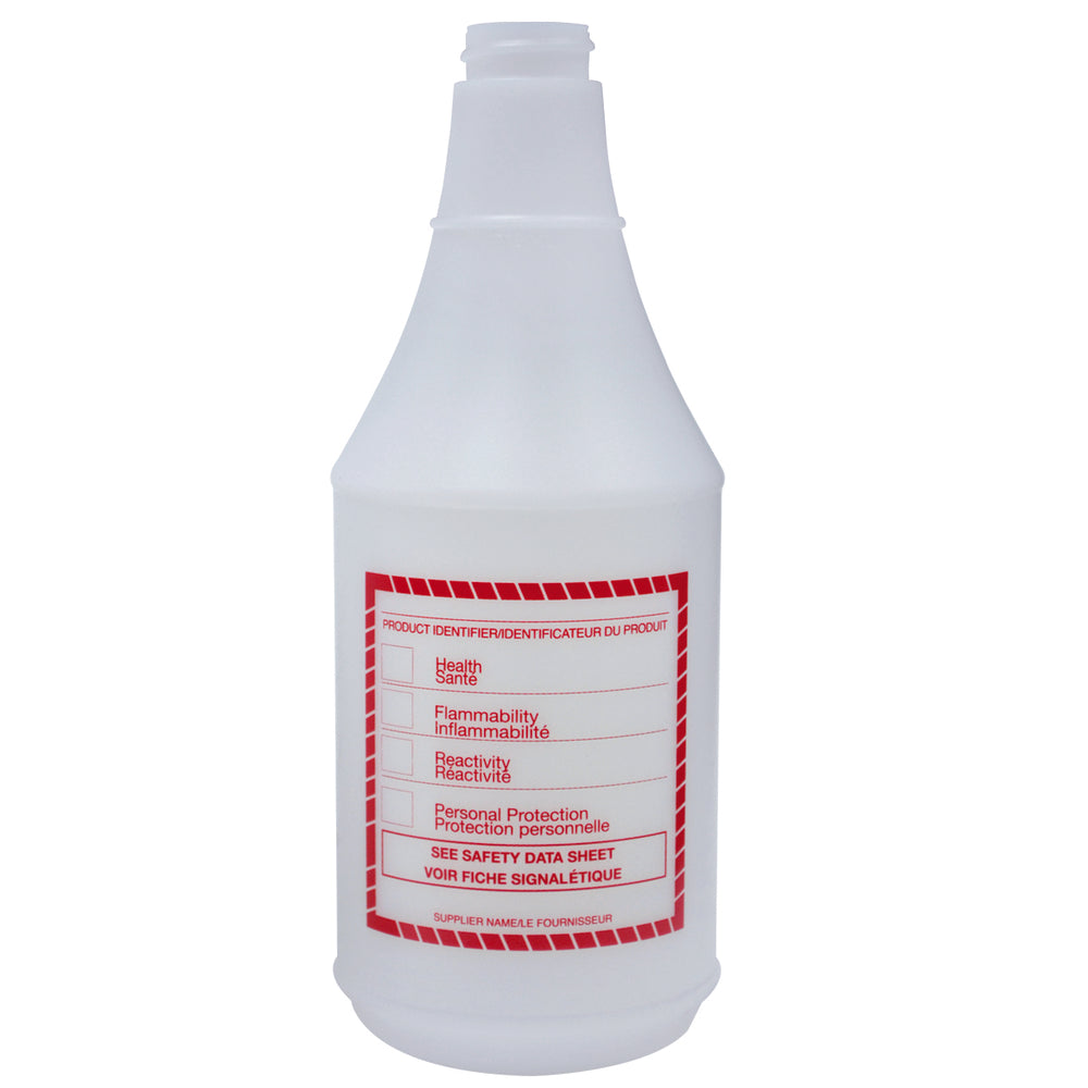 Image of Spray Bottle (Bottle Only) - WHMIS - 24 oz, White