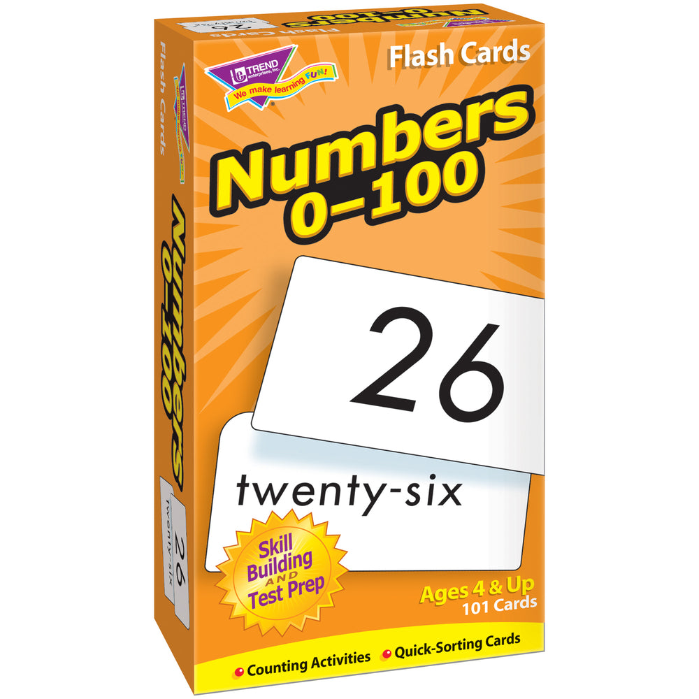 Image of TREND enterprises, Inc. Numbers 0-100 Skill Drill Flash Cards, 101 cards